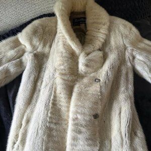 Vintage Rare 1980's Revillon New York  Saks Fifth Avenue White Fur